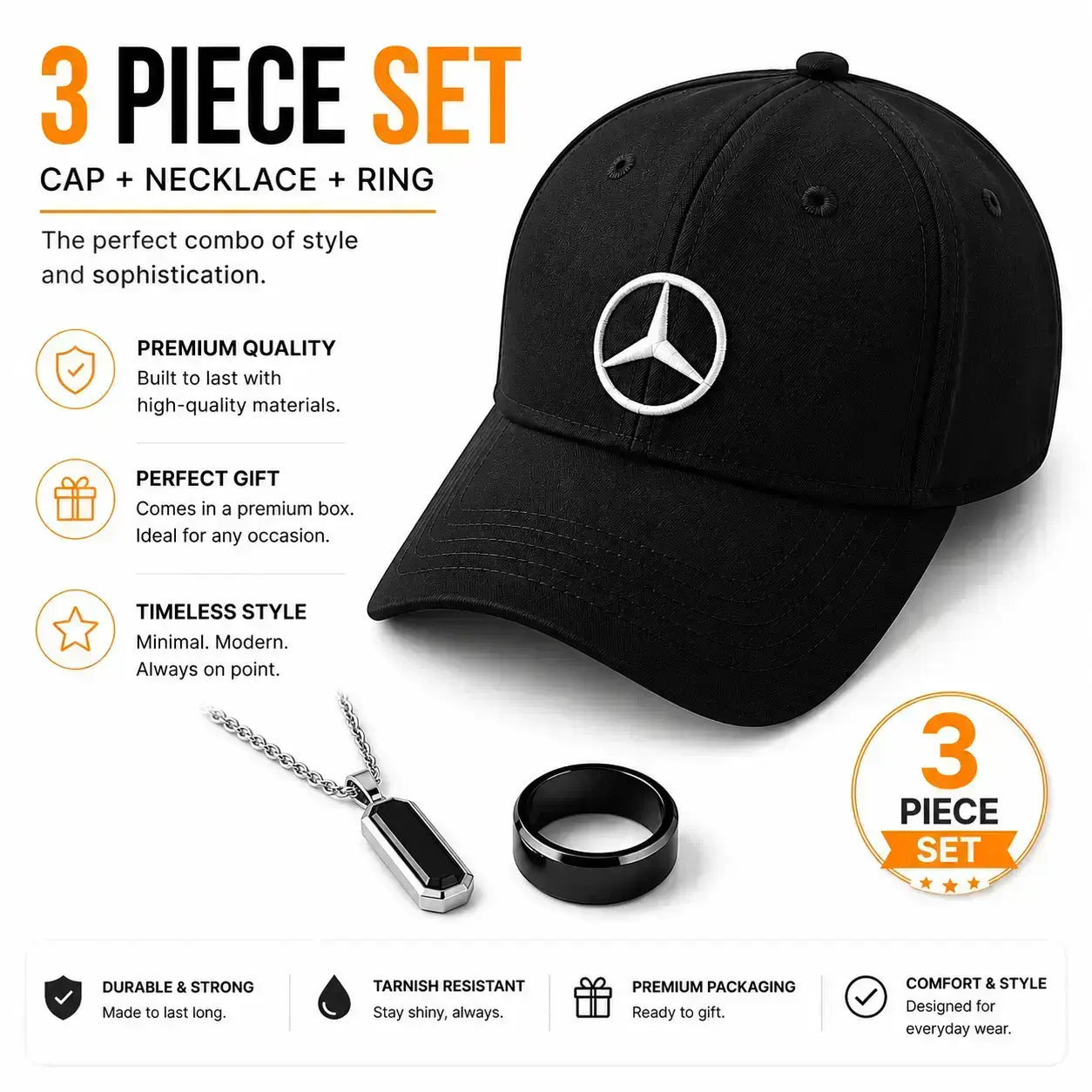 Mercedes Cap - Pack of 3 Deal